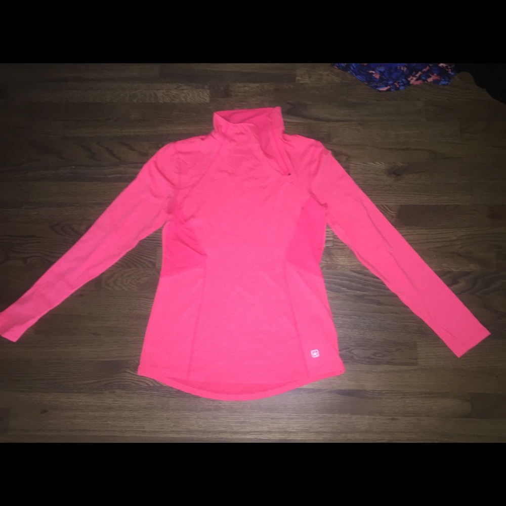 Pink 1/4 zip pullover